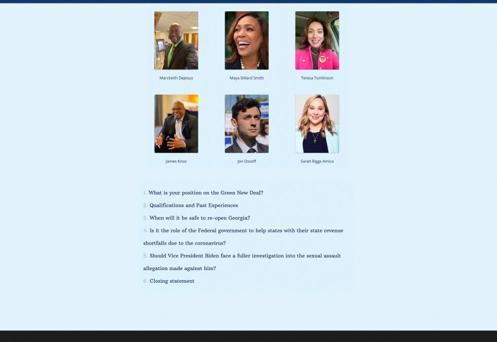 Informing to Empower Democracy and Atlanta Press Club Launch Candidate Video Debates for 7 Georgia Congressional Primaries